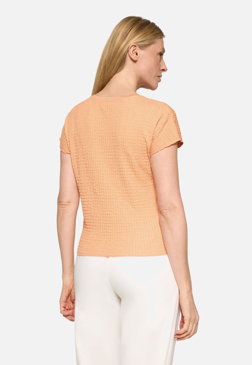 Kurzarmshirt mit strukturierter Strickoptik