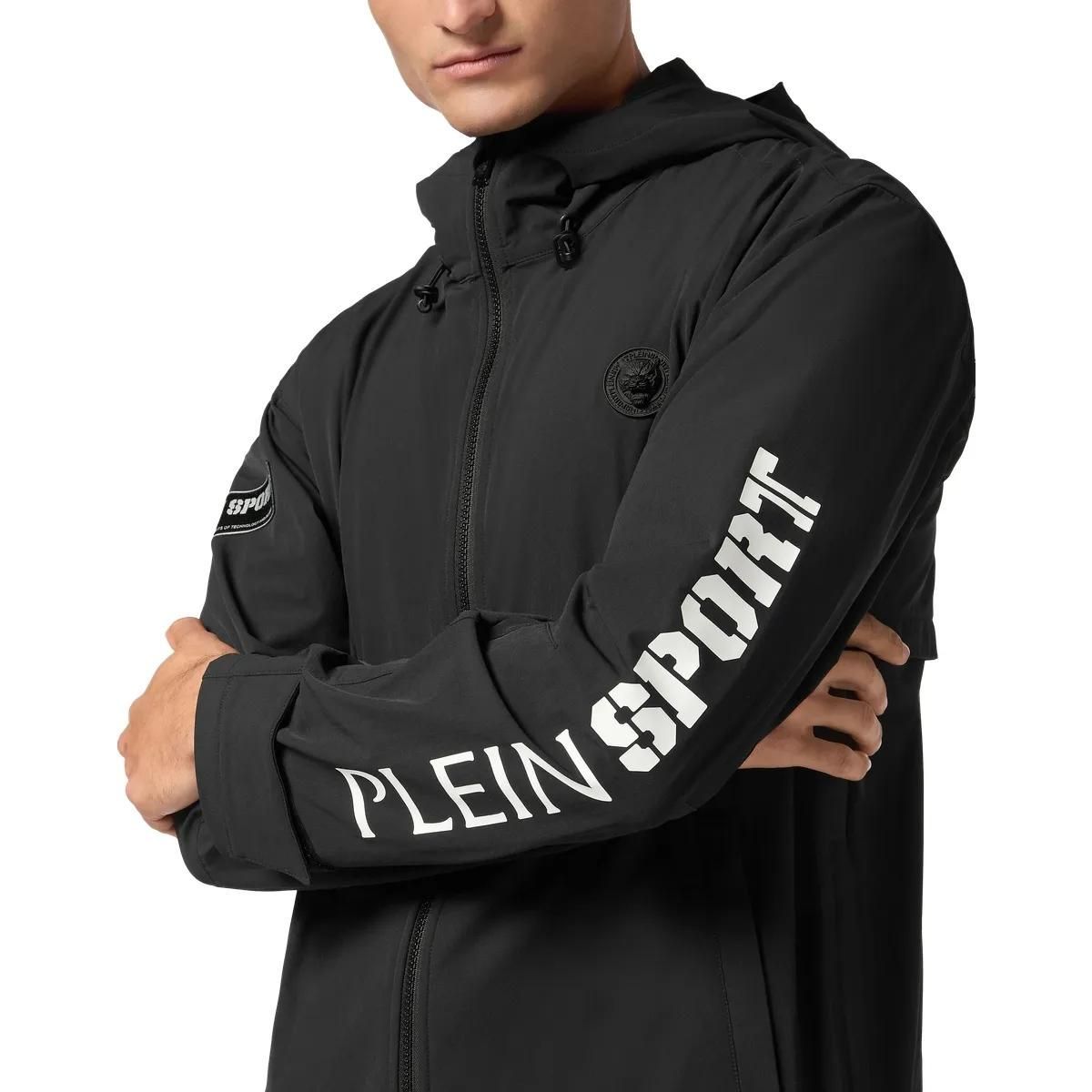 Plein Sport - Windbreaker Scratch - Größe 3XL - schwarz