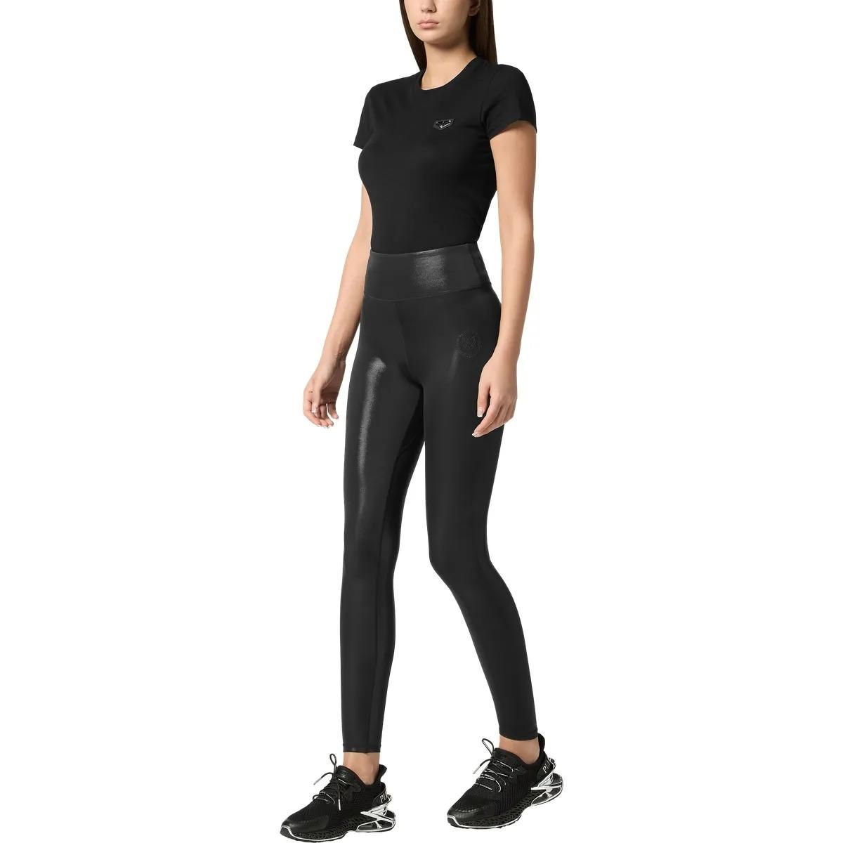 Plein Sport - Leggings Scratch - Größe L - schwarz