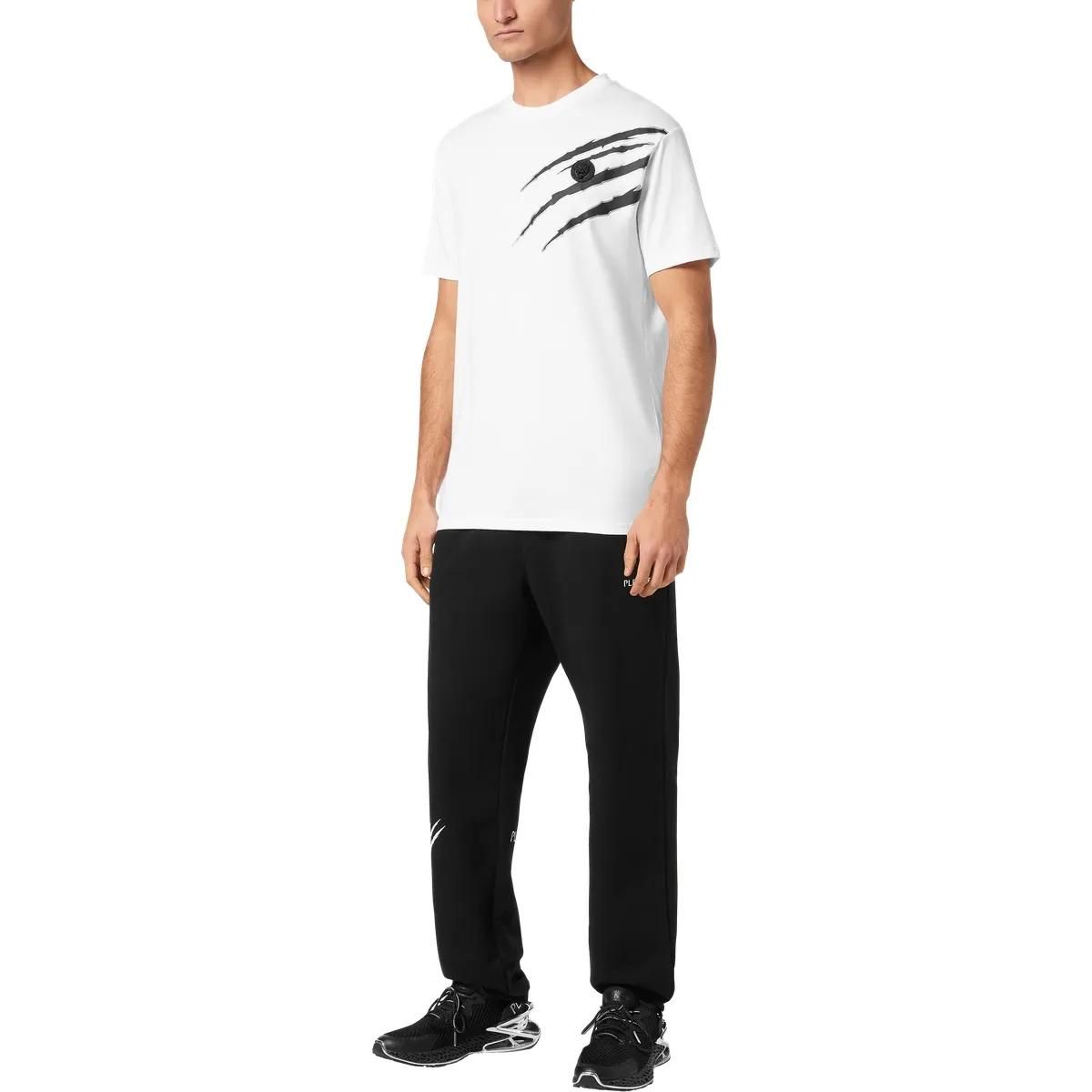 Plein Sport - T-Shirt Scratch - Größe 3XL - weiß