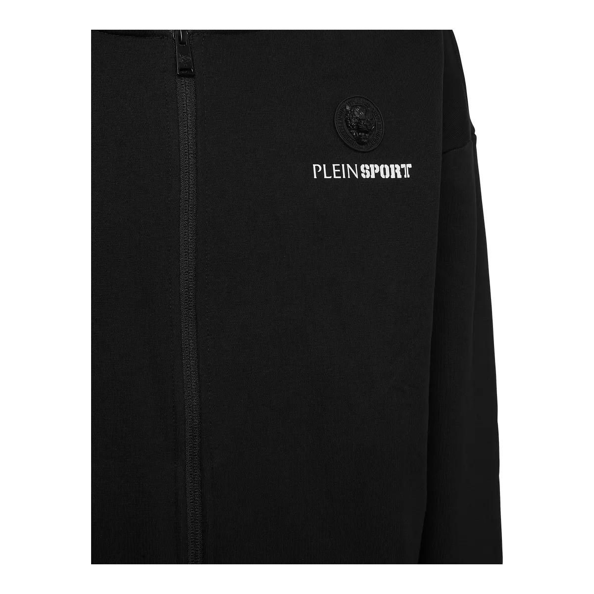 Plein Sport - Sweatjacke Mit Kapuze Scratch - Größe 3XL - schwarz