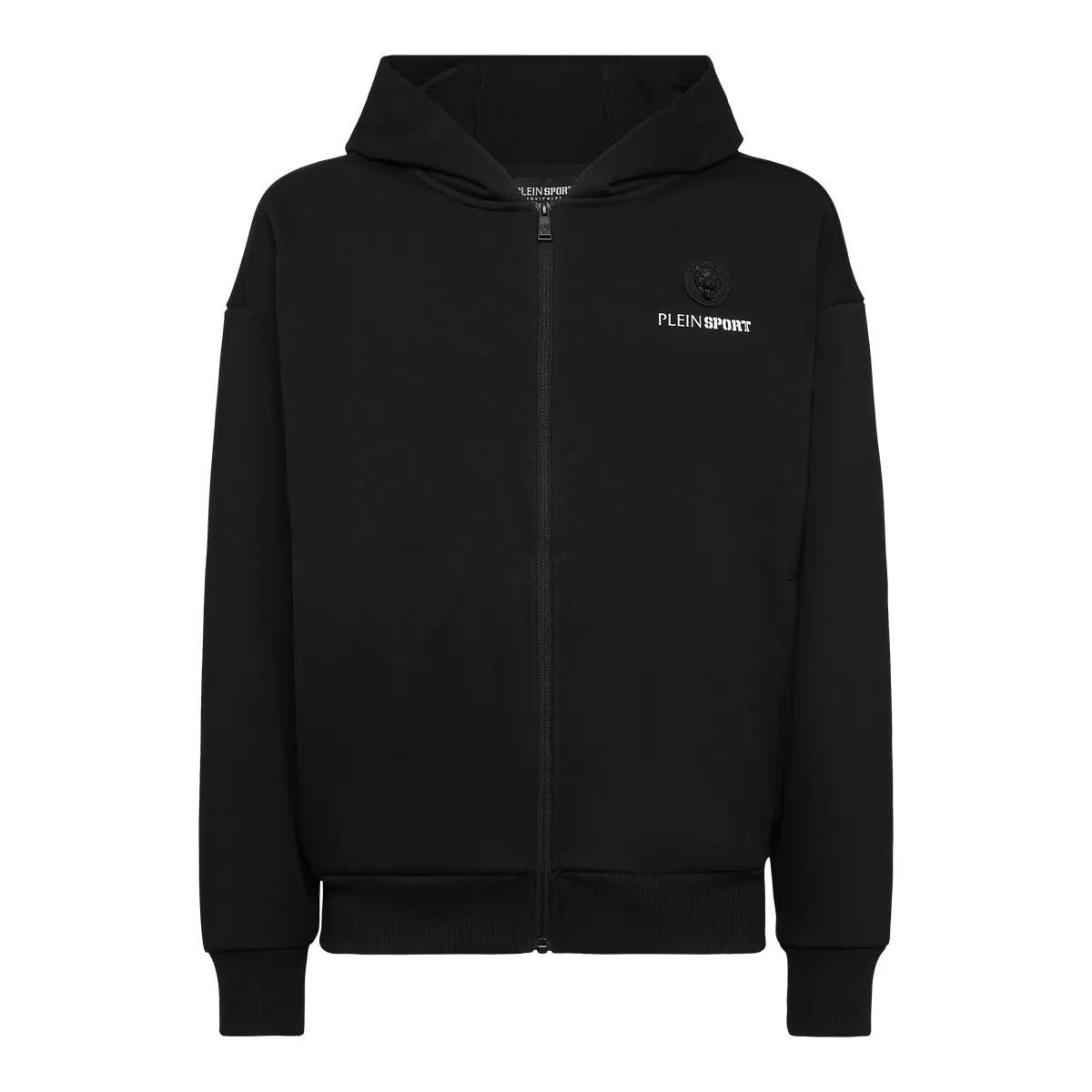 Plein Sport - Sweatjacke Mit Kapuze Scratch - Größe 3XL - schwarz