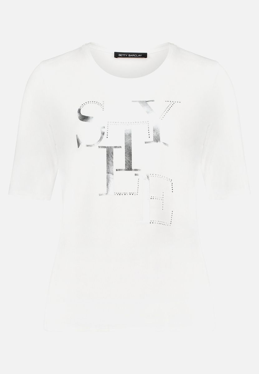 Kurzarmshirt mit Metallic-Print
