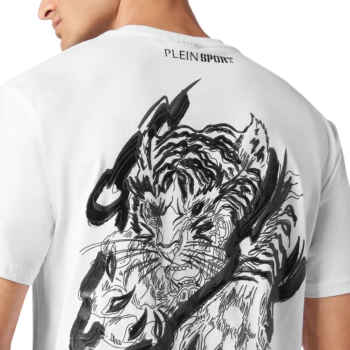 Plein Sport - T-Shirt Tiger - Größe 3XL - weiß