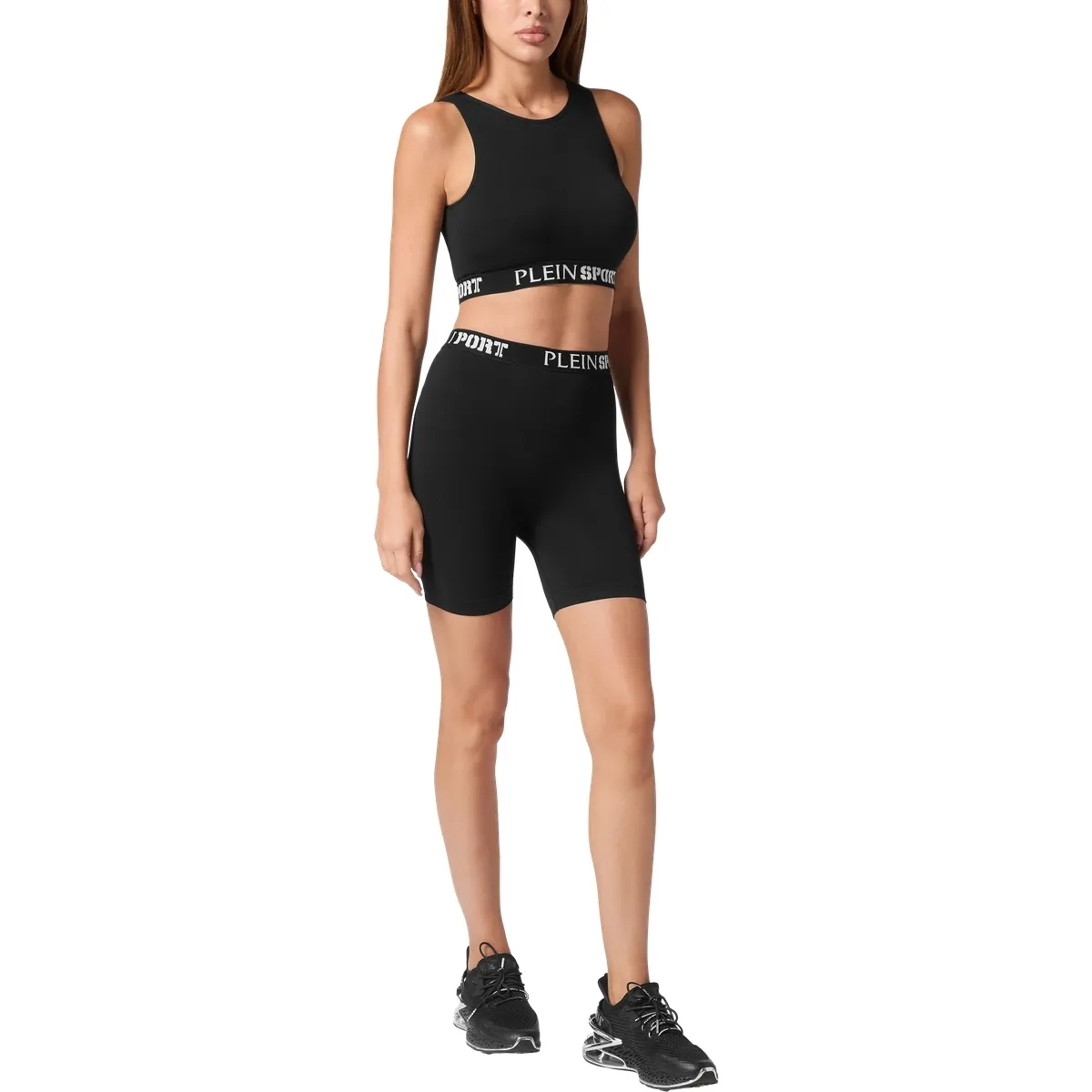 Plein Sport - Shorts Logo - Größe L - schwarz