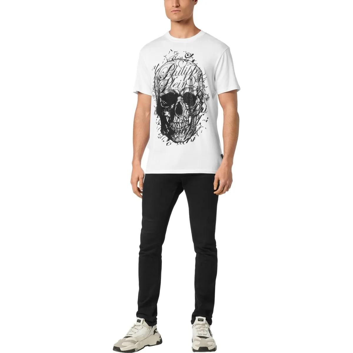 Philipp Plein - T-Shirt Skull - Größe 3XL - weiß