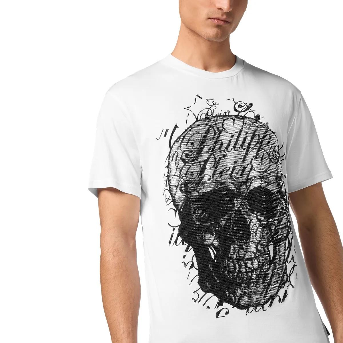 Philipp Plein - T-Shirt Skull - Größe 3XL - weiß