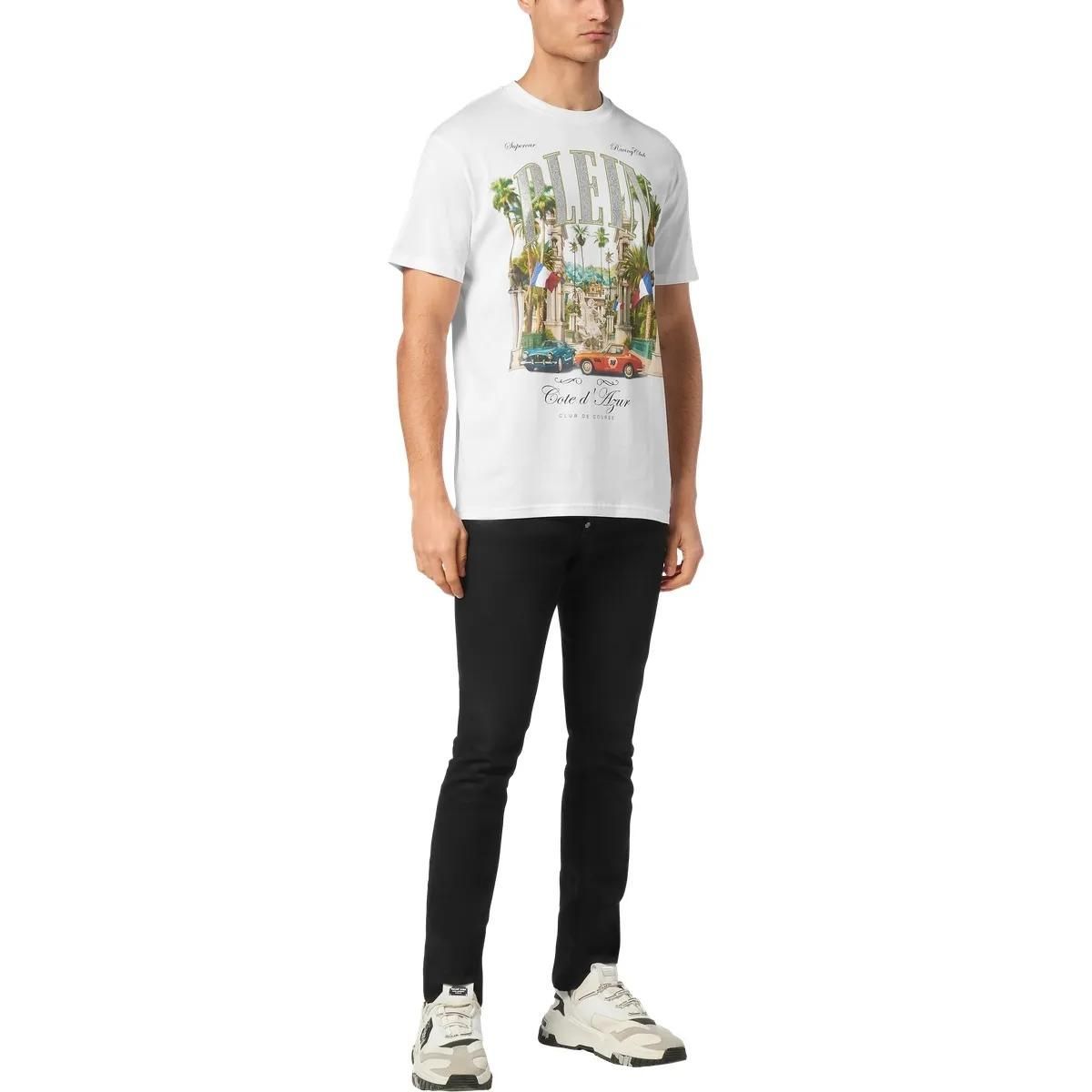 Philipp Plein - T-Shirt Mit Schmucksteinen - Größe 3XL - weiß
