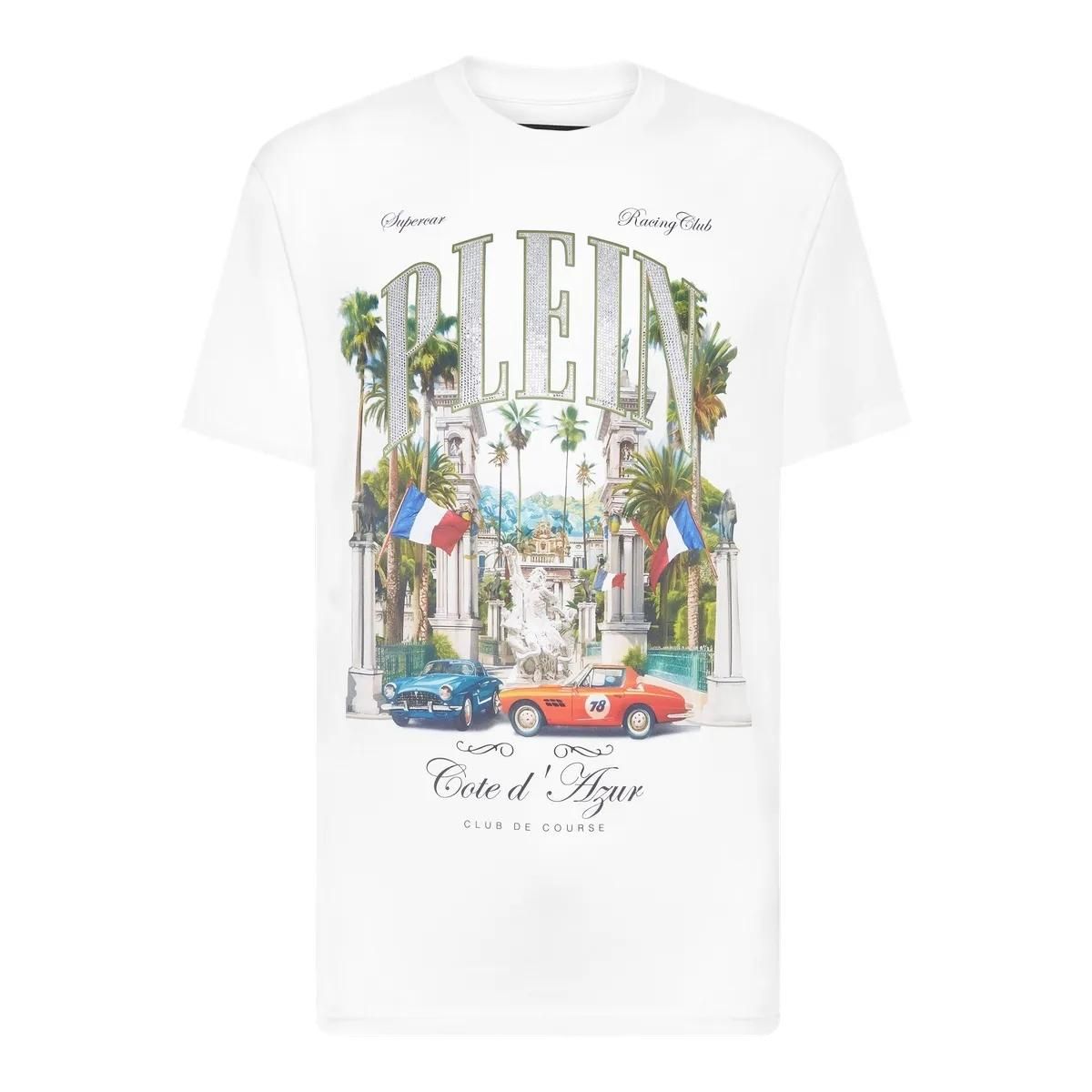 Philipp Plein - T-Shirt Mit Schmucksteinen - Größe 3XL - weiß