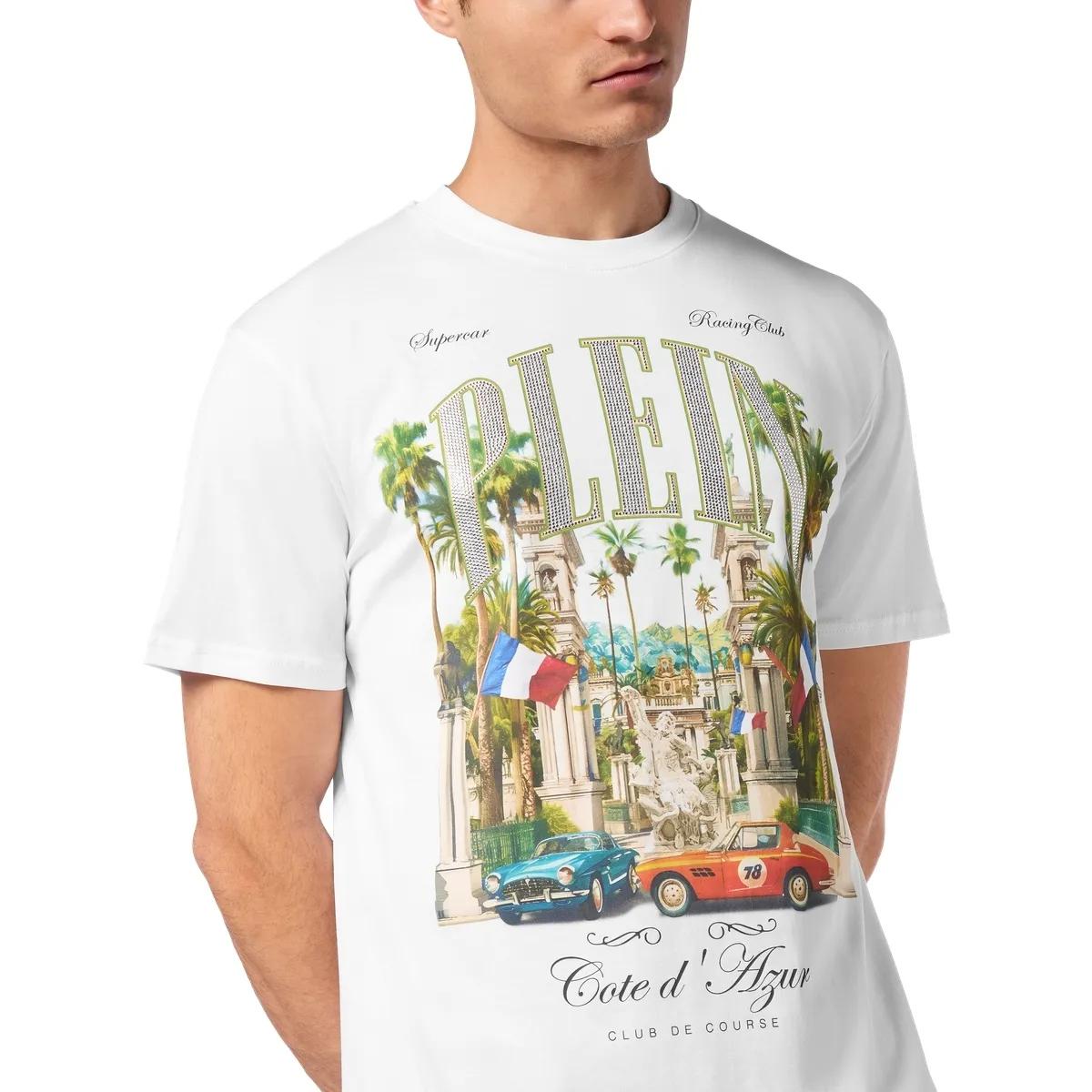 Philipp Plein - T-Shirt Mit Schmucksteinen - Größe 3XL - weiß