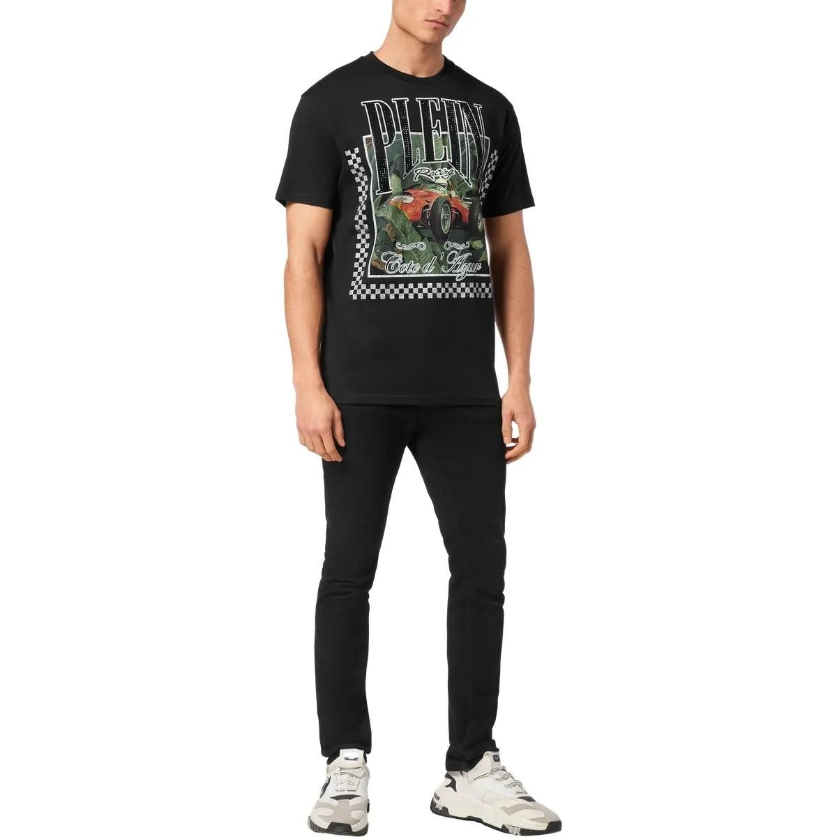 Philipp Plein - T-Shirt Racing - Größe 3XL - schwarz