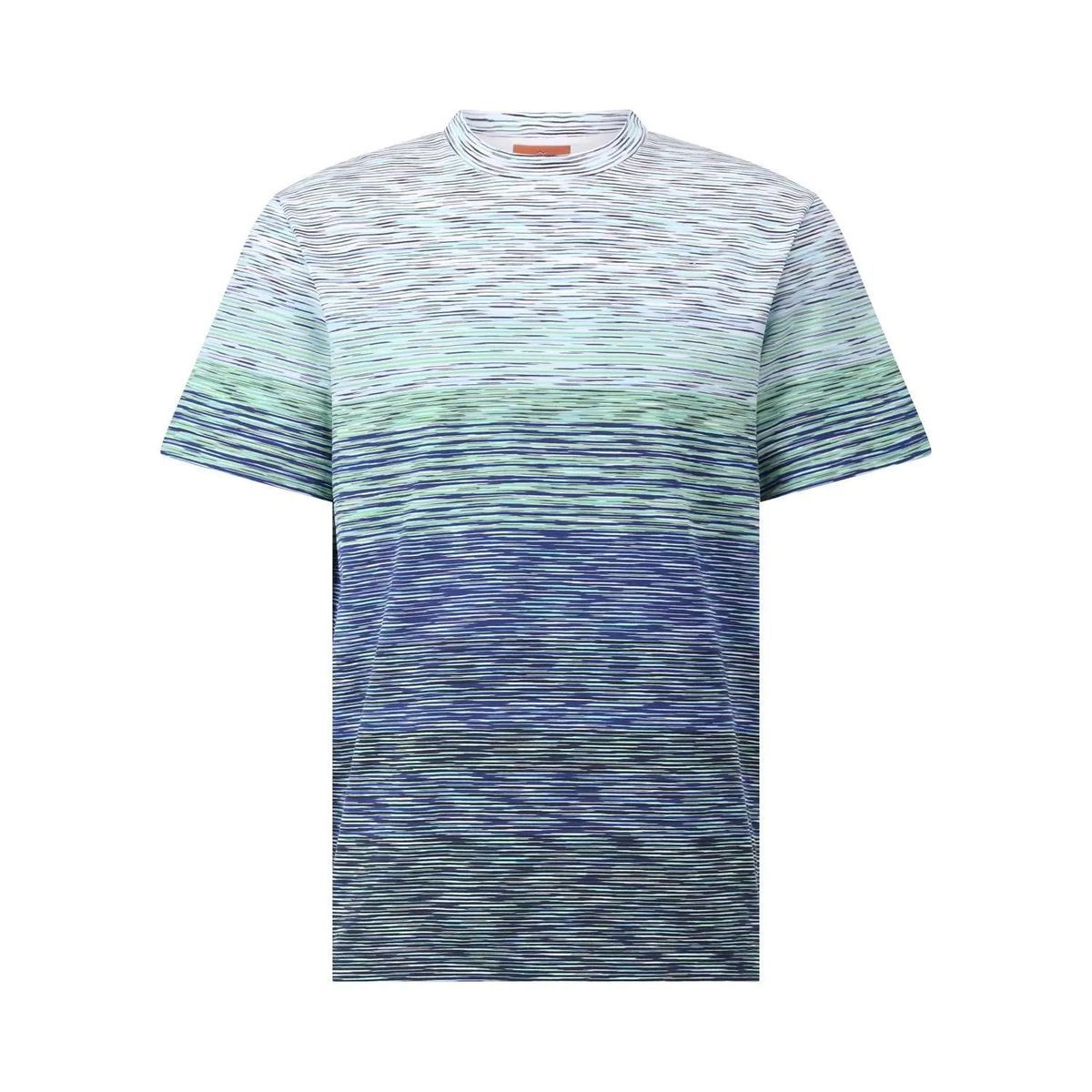 Missoni - Buntes T-Shirt mit Streifen - Größe S - grün