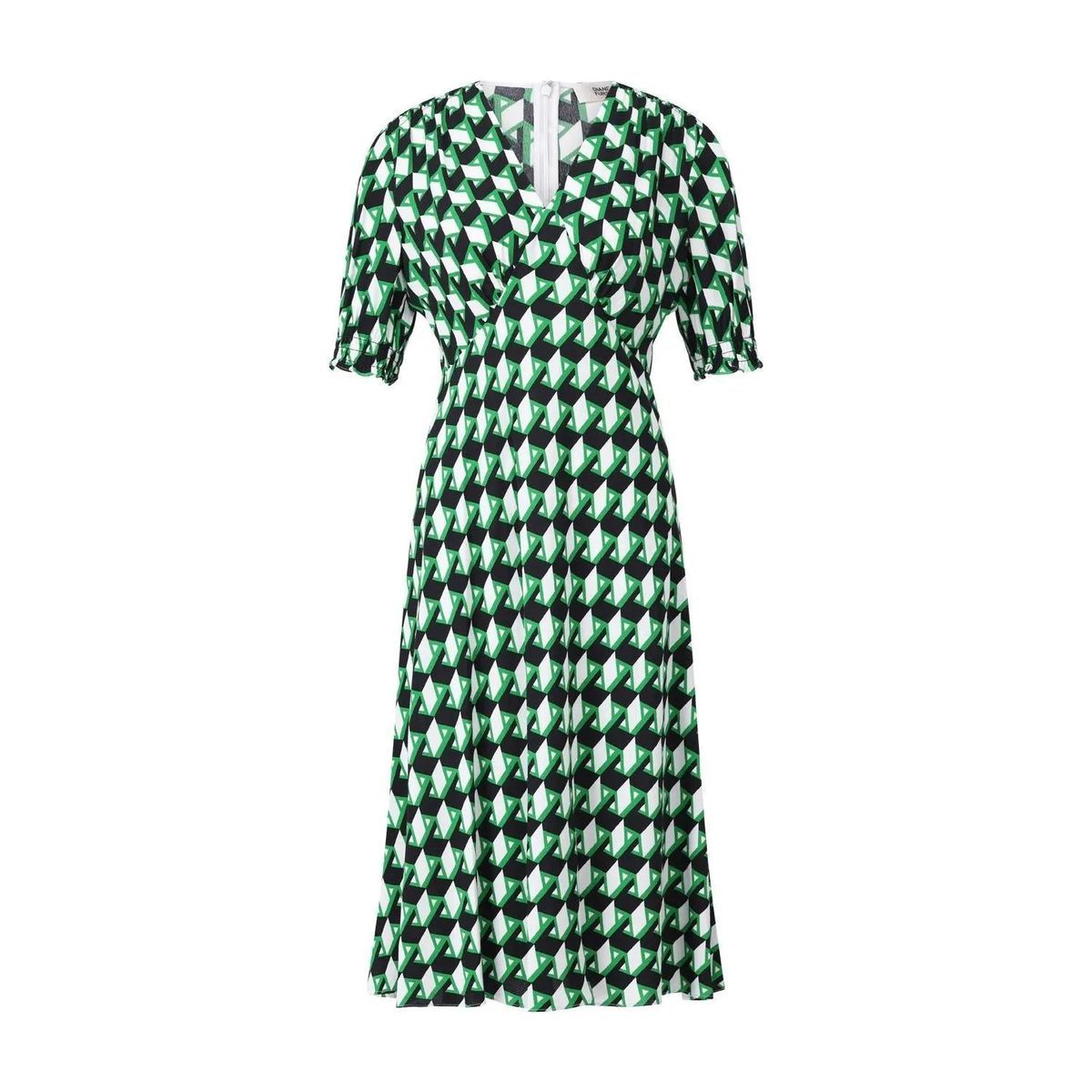Diane von Furstenberg - Kleid Jemma mit geometrischem Muster - Größe 36 - grün