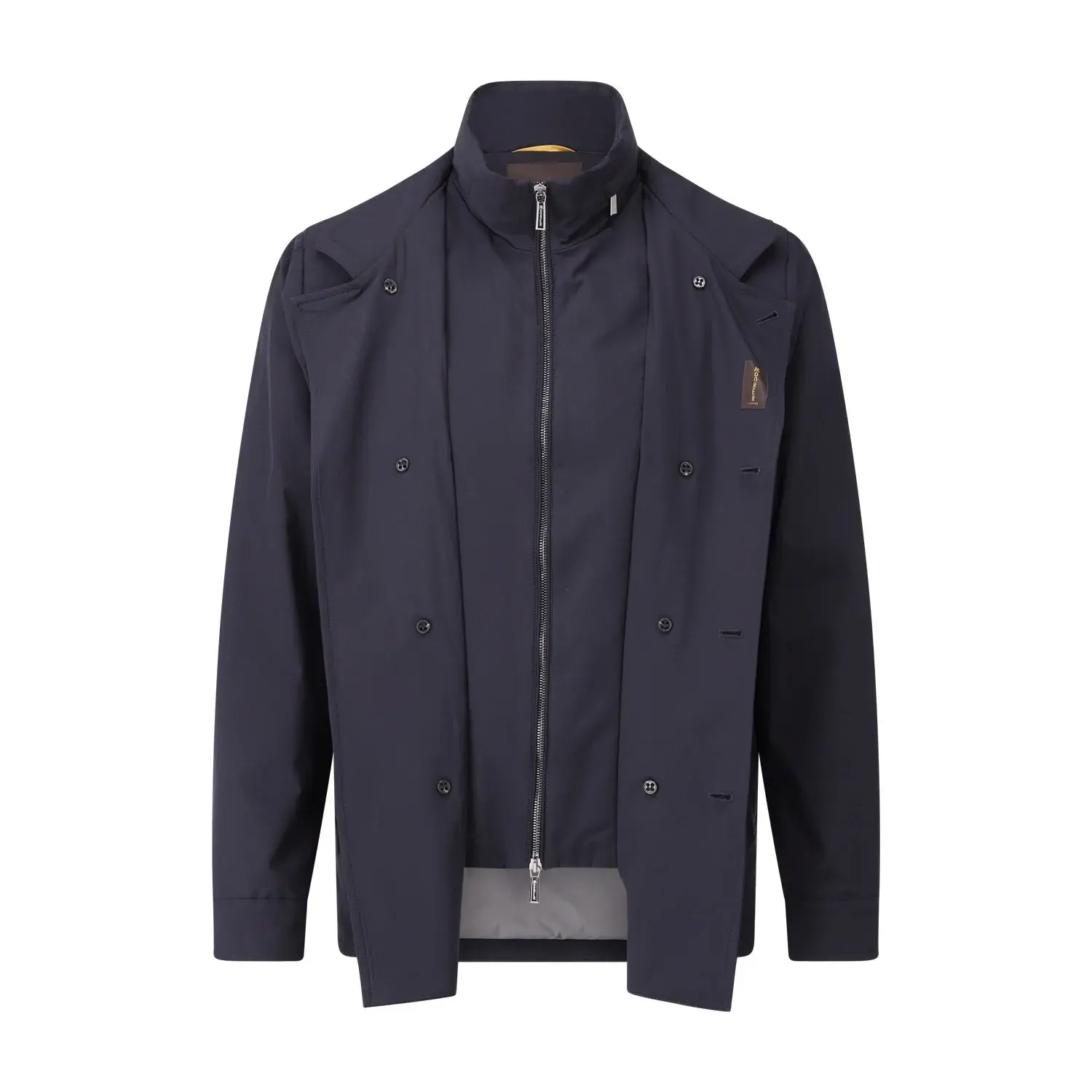 Moorer - Mantel Volmer mit Jackeneinsatz - Größe 52 - braun