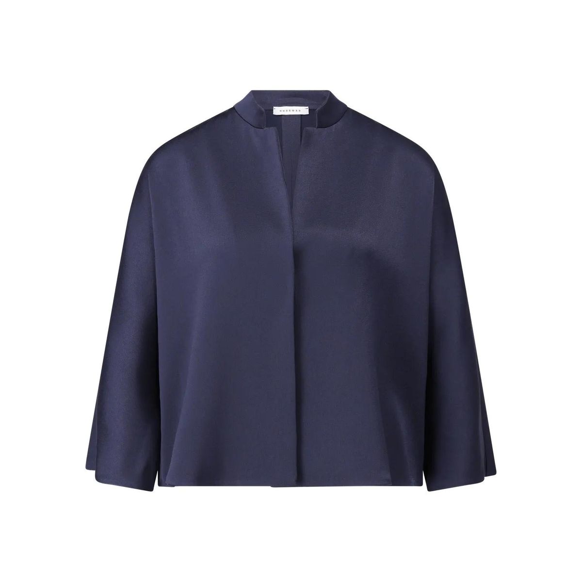 Rosso35 - Oversized Blusenshirt aus Satin - Größe 34 - blau
