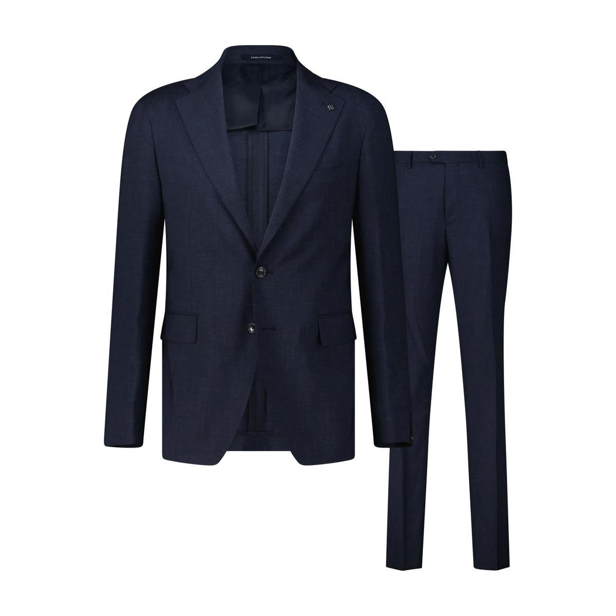 Tagliatore - Zweiteiliger Slim Fit Anzug aus Schurwolle - Größe 52 - blau