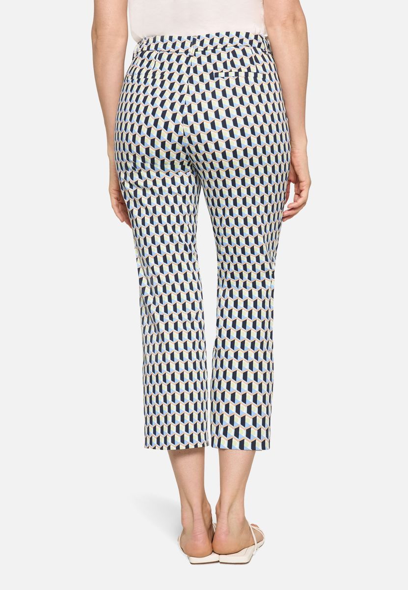 Geometrisch Gemusterte, Cropped Business-Hose