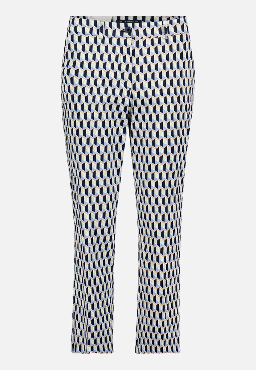 Geometrisch Gemusterte, Cropped Business-Hose