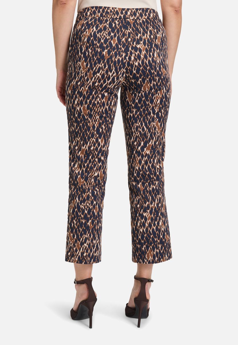 Geometrisch Gemusterte, Cropped Business-Hose