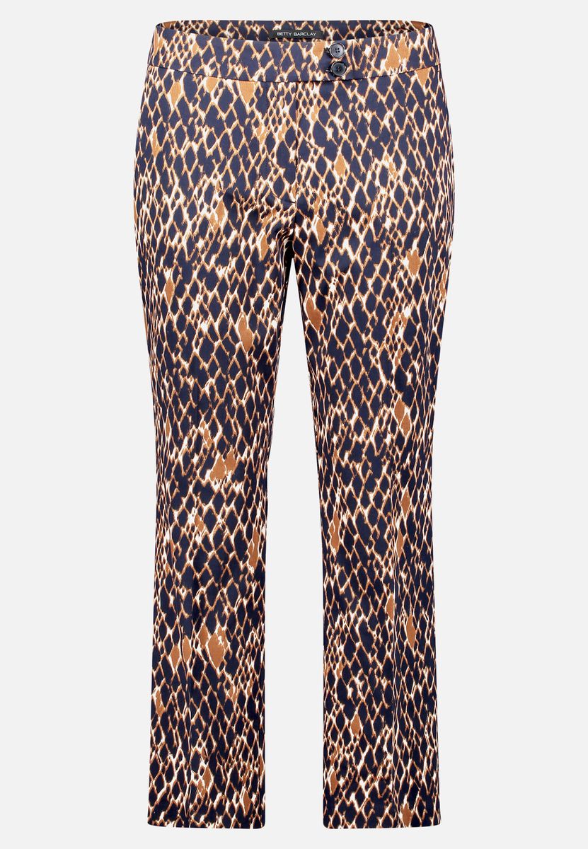 Geometrisch Gemusterte, Cropped Business-Hose