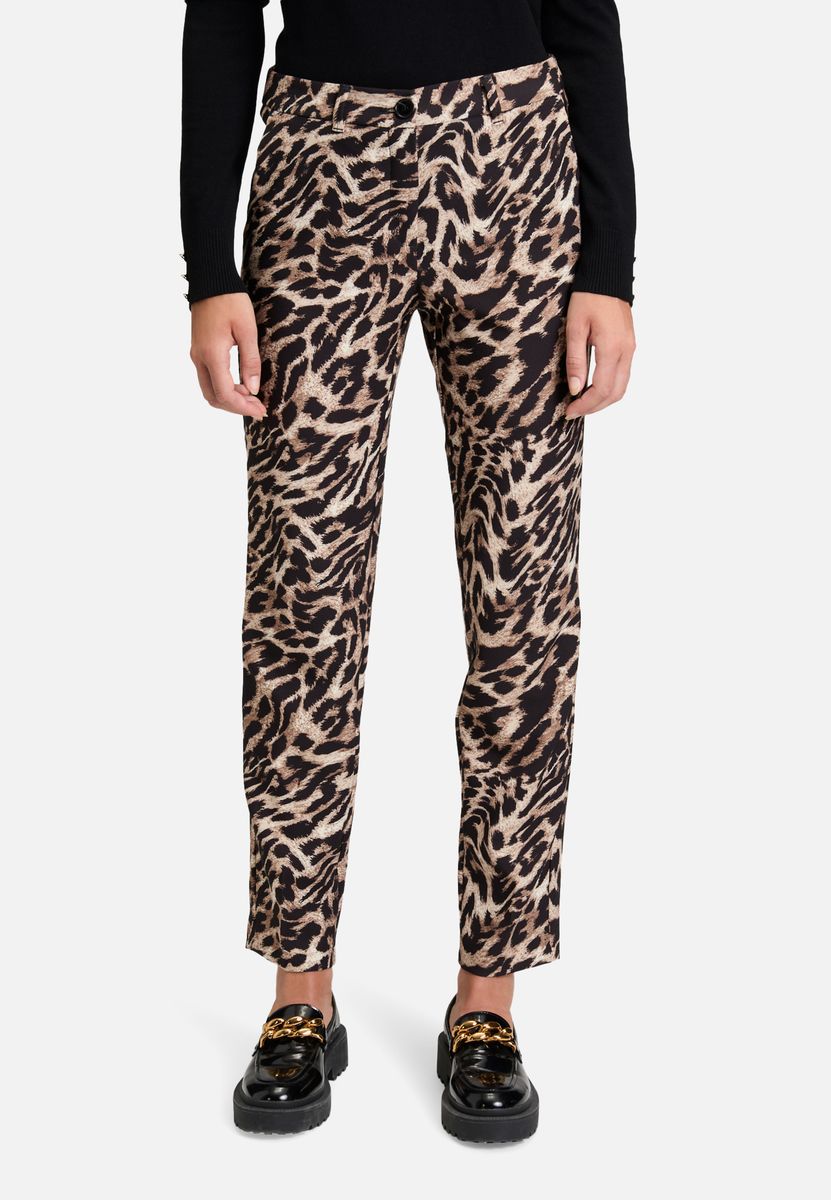 Geometrisch Gemusterte, Cropped Business-Hose