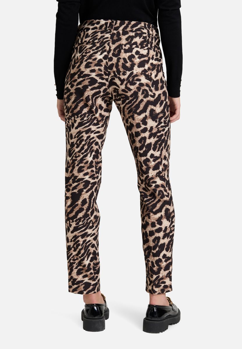 Geometrisch Gemusterte, Cropped Business-Hose