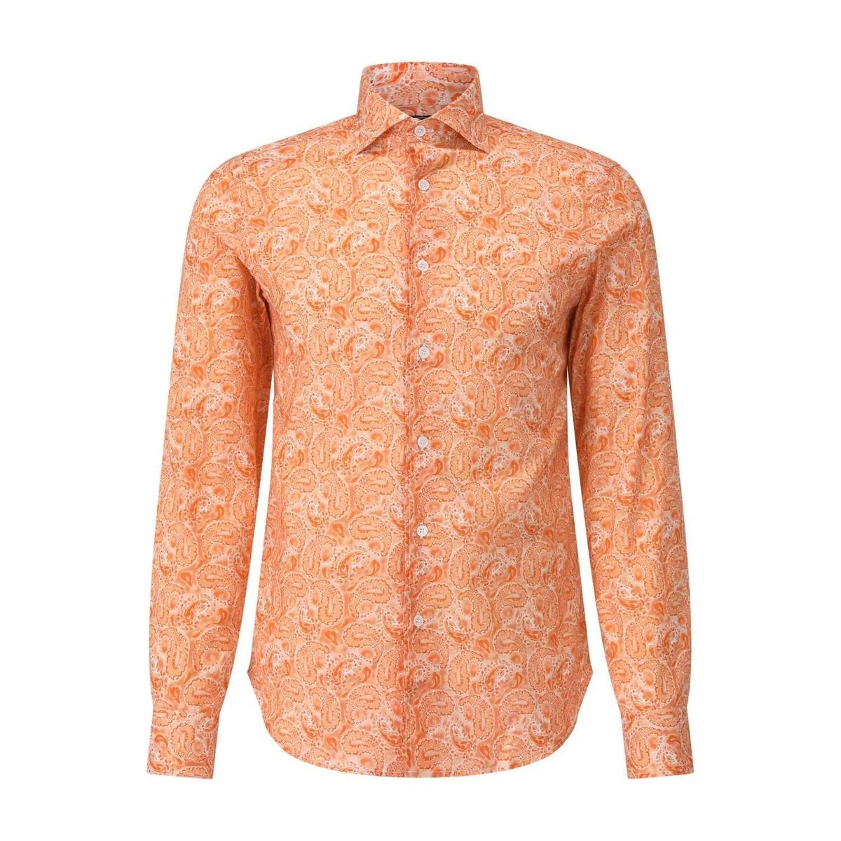 Fedeli - Leichtes Baumwollhemd - Größe 40 - orange
