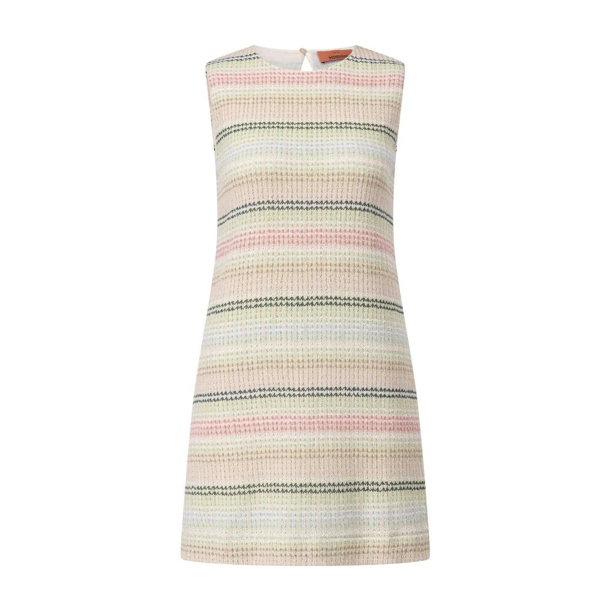 Missoni - Mini-Etuikleid im gestreiften Design - Größe 36 - beige