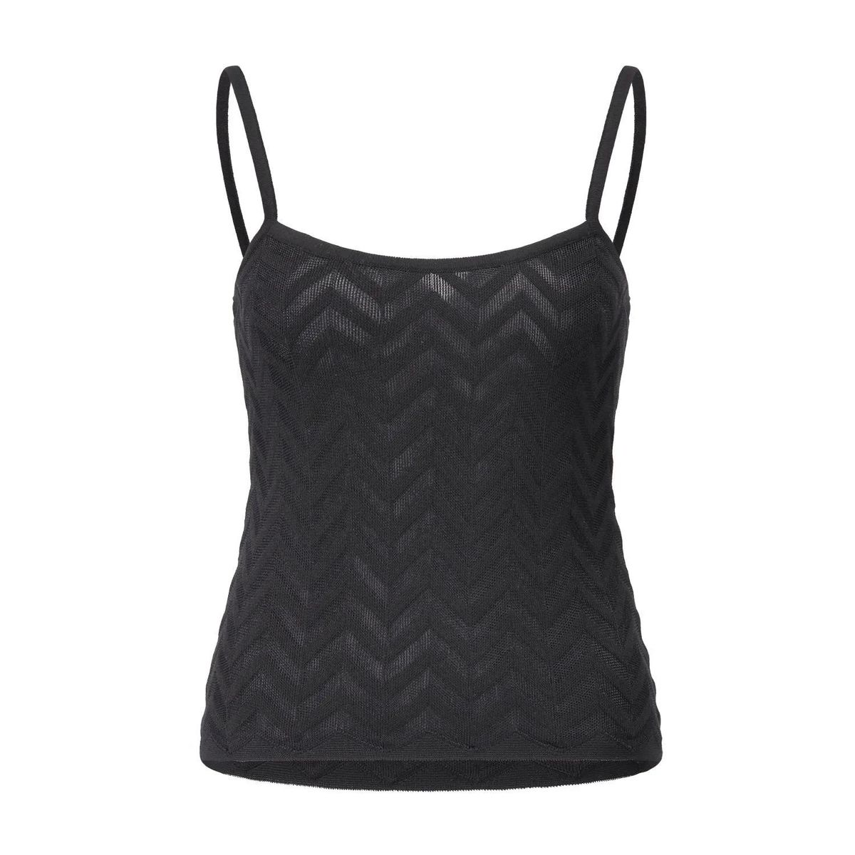 Missoni - Top mit Chevron-Muster - Größe 38 - schwarz