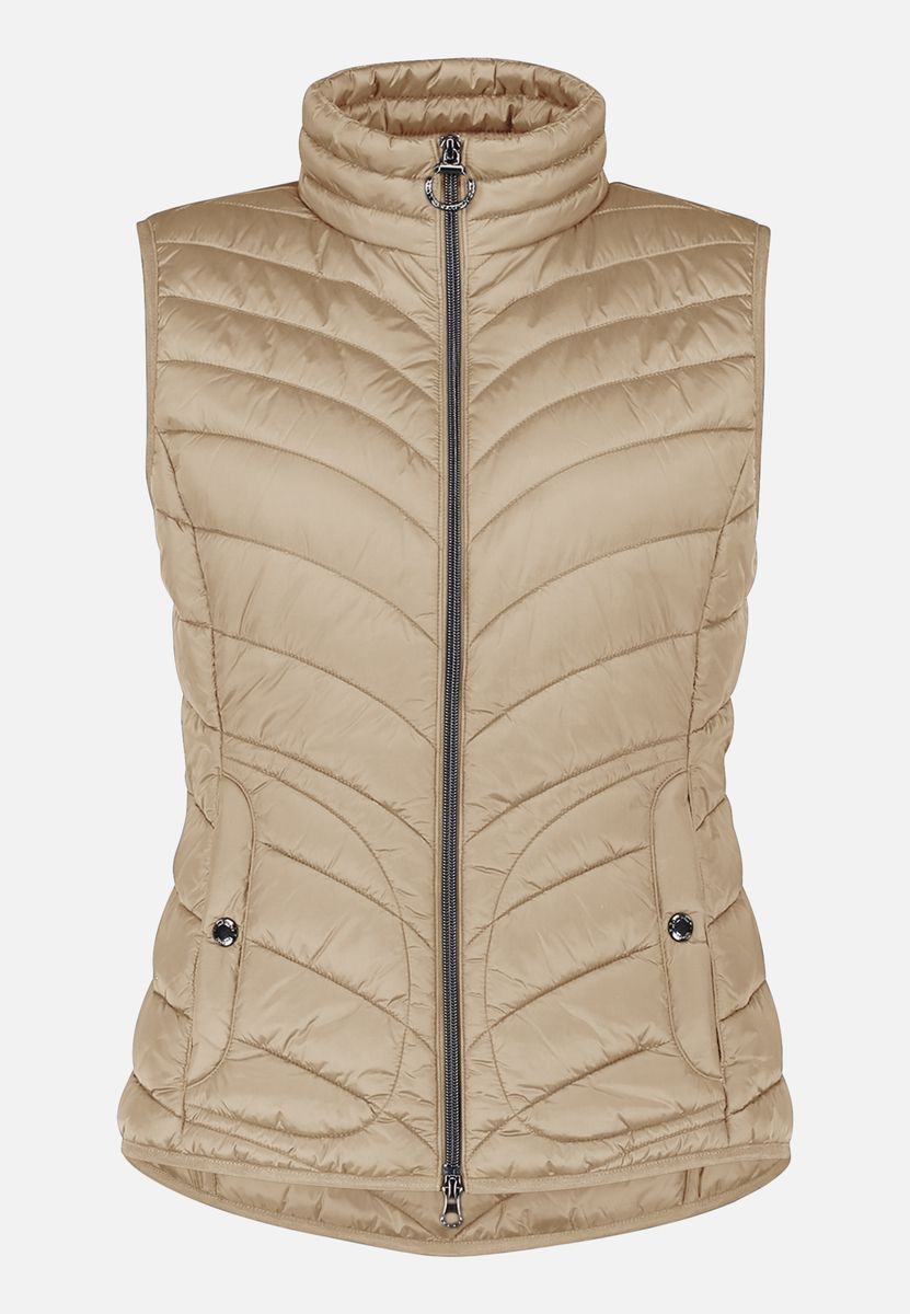 Gesteppte Stehkragen Puffer Weste