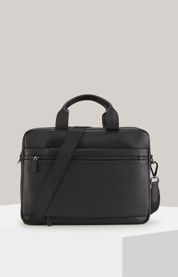 Klassische Business-Aktentasche aus Leder mit Riemen