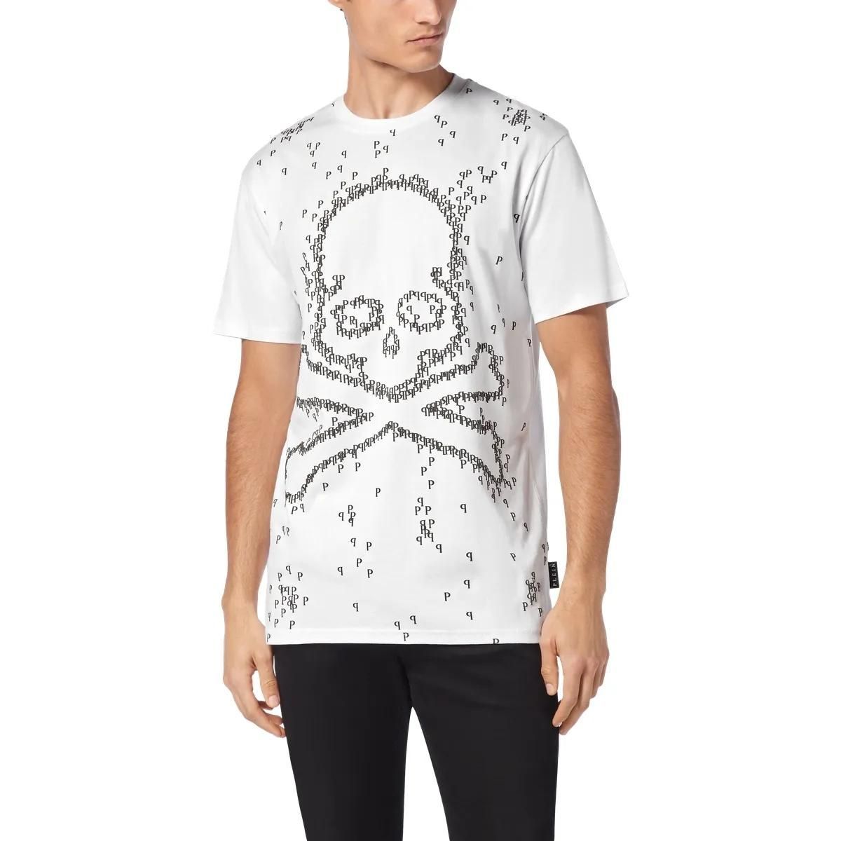 Philipp Plein - T-Shirt Skull&Bones - Größe 3XL - weiß