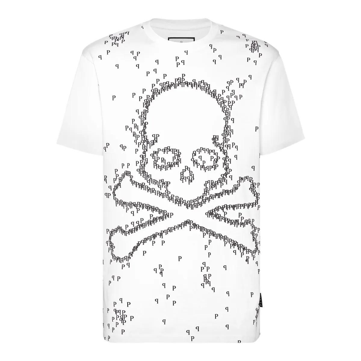 Philipp Plein - T-Shirt Skull&Bones - Größe 3XL - weiß