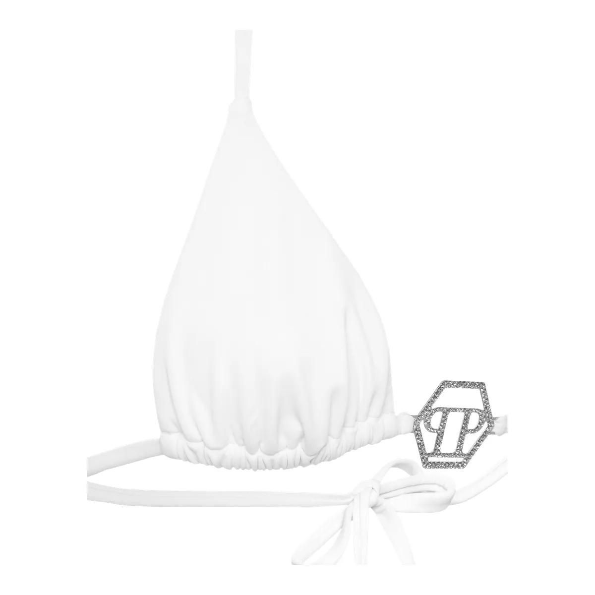 Philipp Plein - Bh Hexagon Mit Schmucksteinen - Größe M - weiß