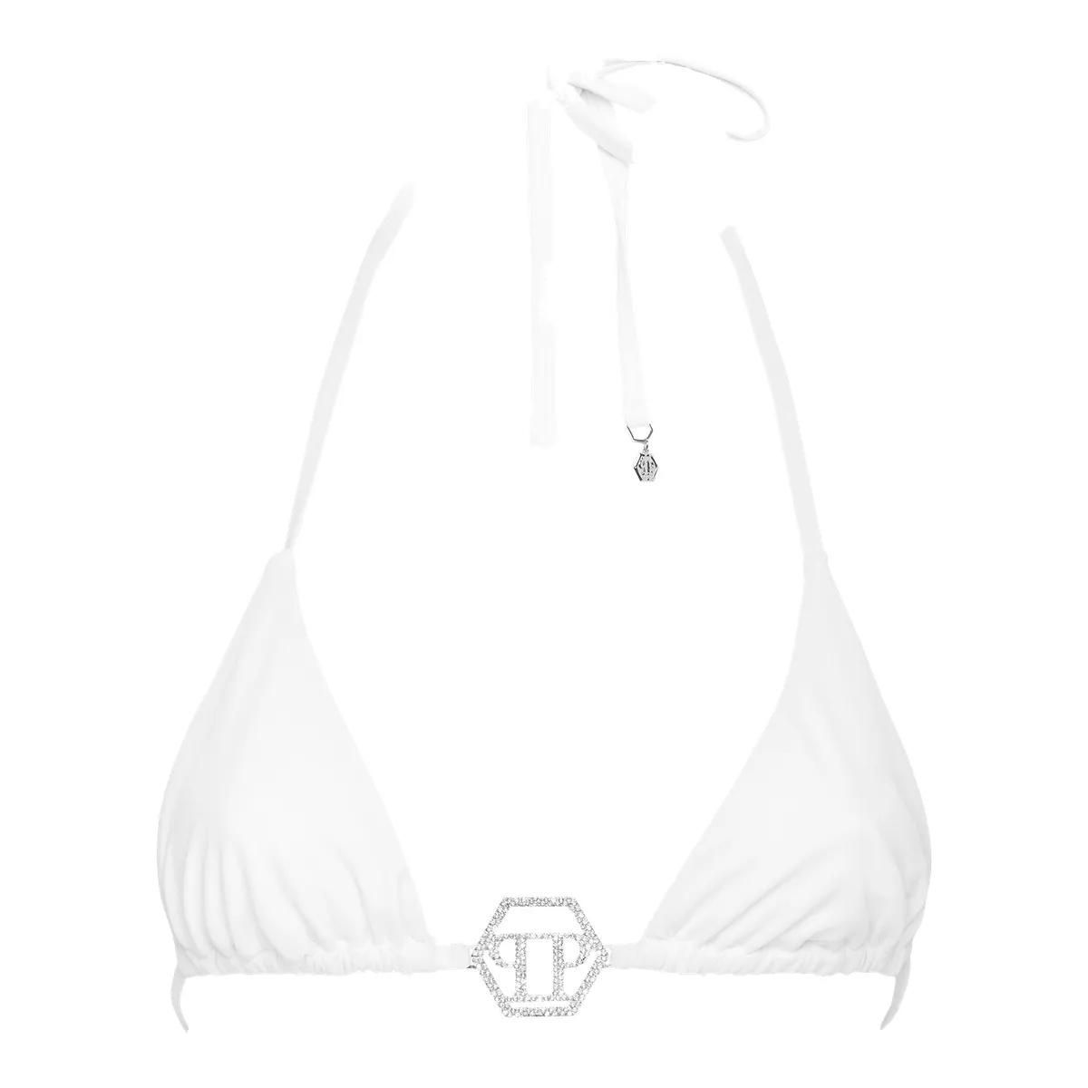 Philipp Plein - Bh Hexagon Mit Schmucksteinen - Größe M - weiß