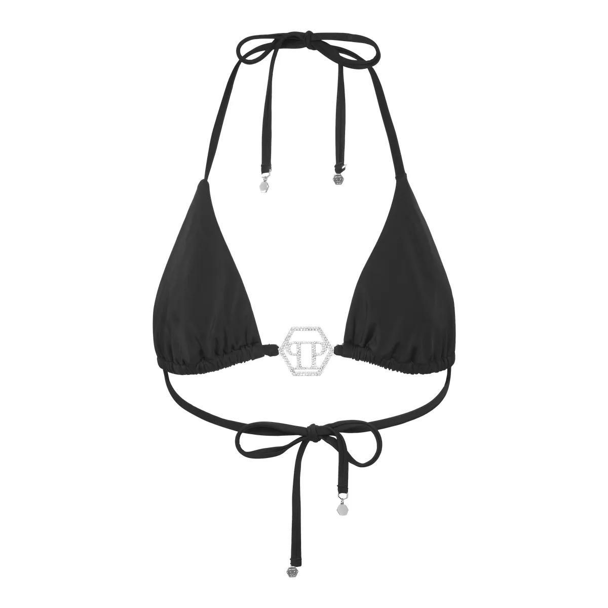 Philipp Plein - Bh Hexagon Mit Schmucksteinen - Größe S - schwarz