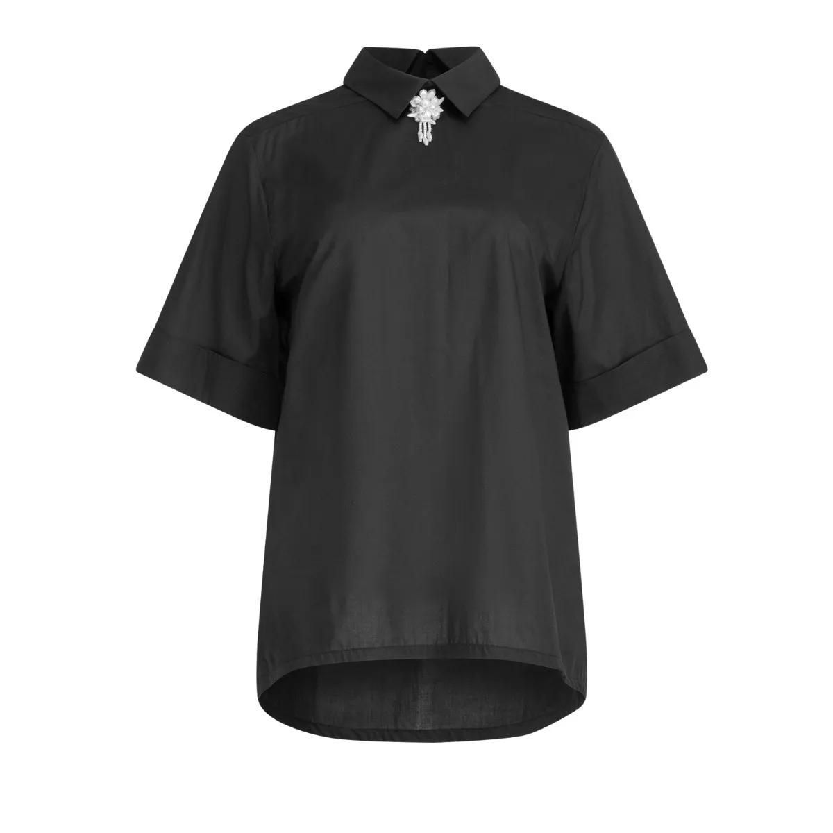 Helene Galwas - Bluse aus Baumwolle FAYRE - Größe M - schwarz