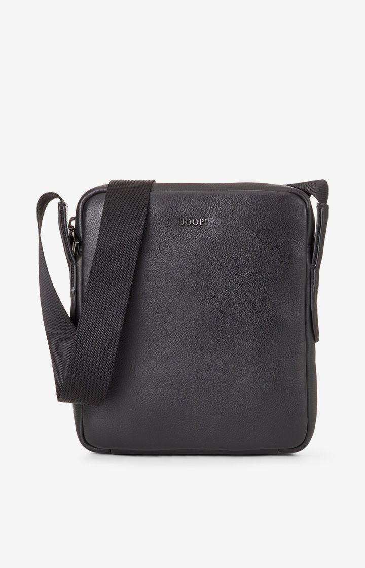 Joop! Cardona Remus Schwarze Leder Umhängetasche Messenger Bag