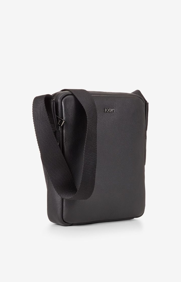 Joop! Cardona Remus Schwarze Leder Umhängetasche Messenger Bag