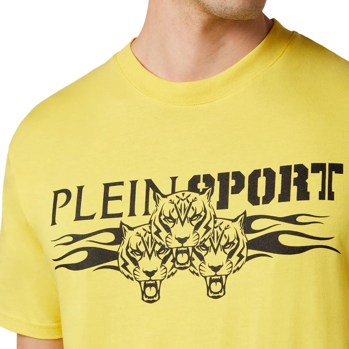 Plein Sport - T-Shirt Tiger - Größe 3XL - gelb