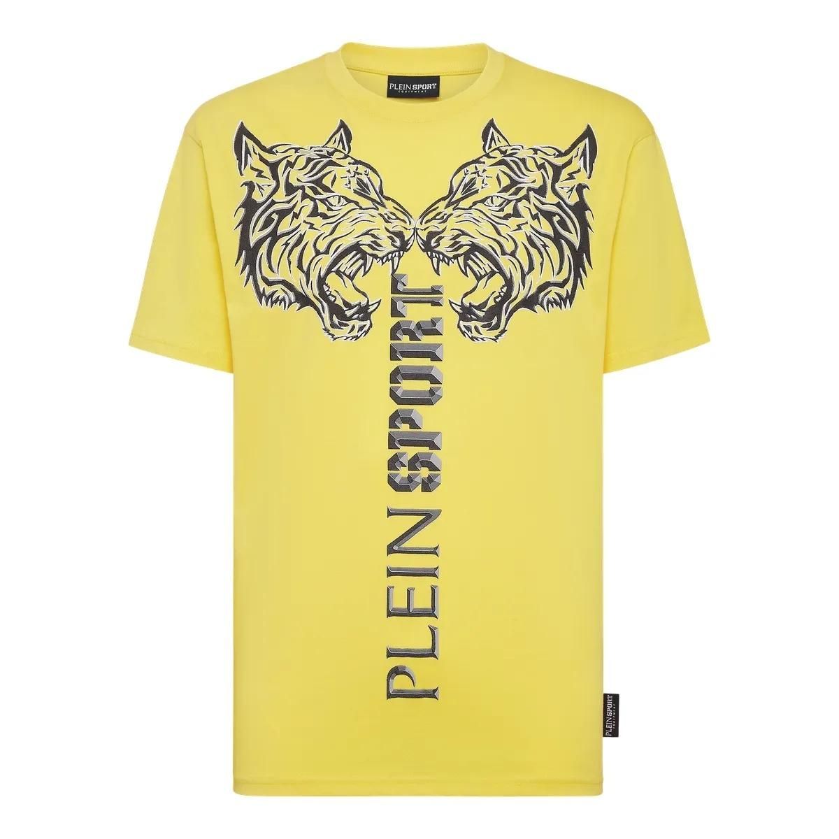 Plein Sport - T-Shirt Tiger - Größe L - gelb