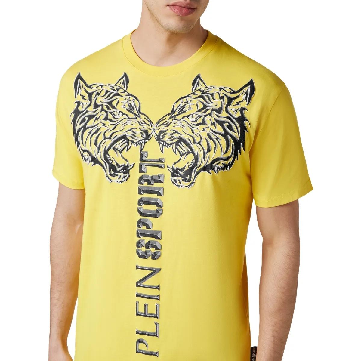 Plein Sport - T-Shirt Tiger - Größe L - gelb