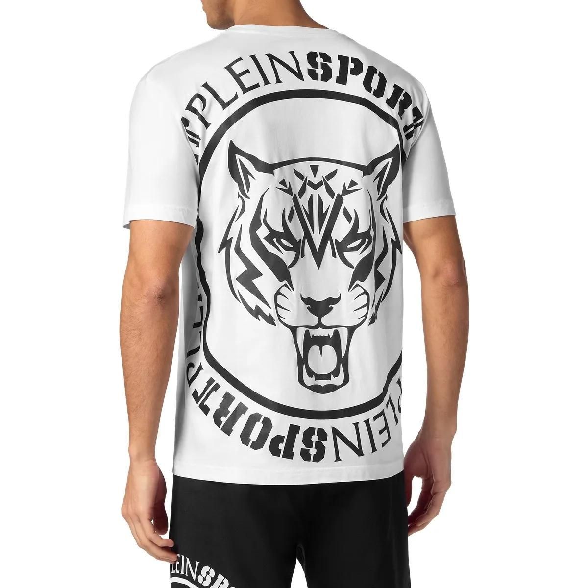 Plein Sport - T-Shirt Carbon Tiger - Größe 3XL - weiß
