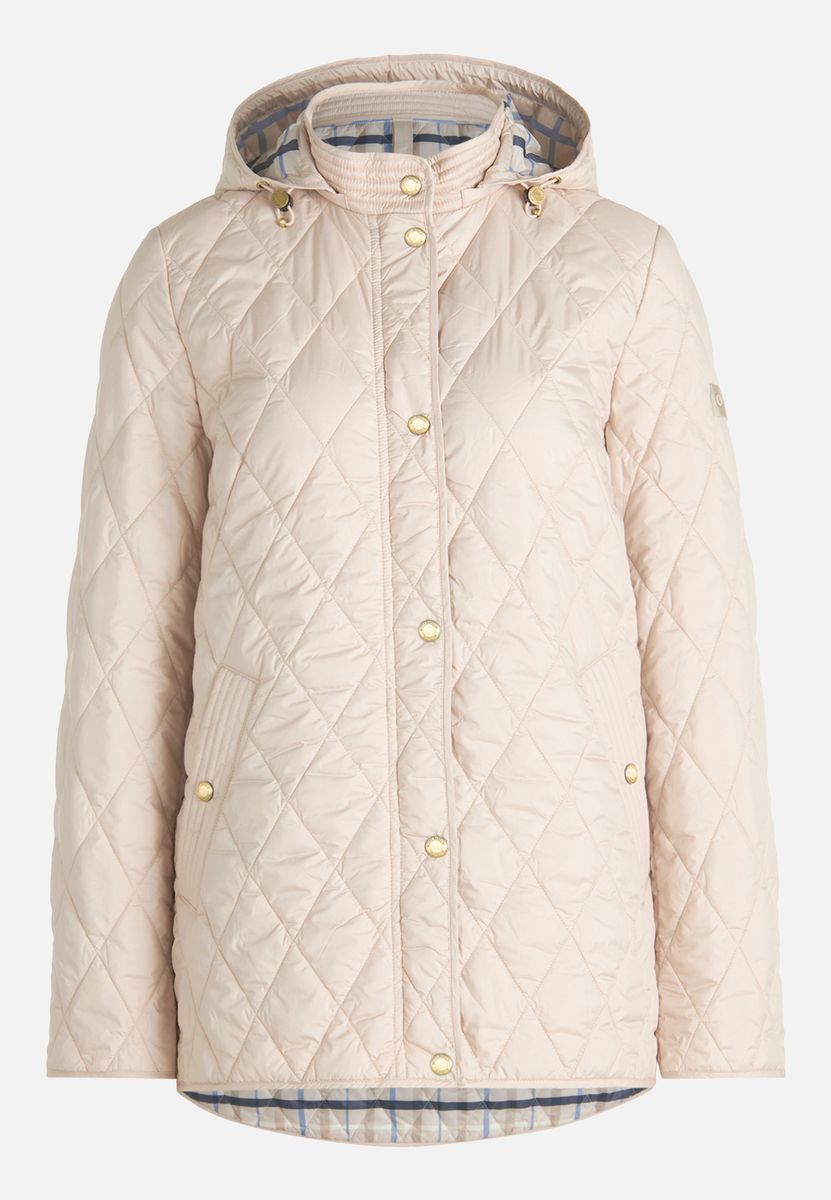 Leichte gesteppte Outdoorjacke mit Rautenmuster
