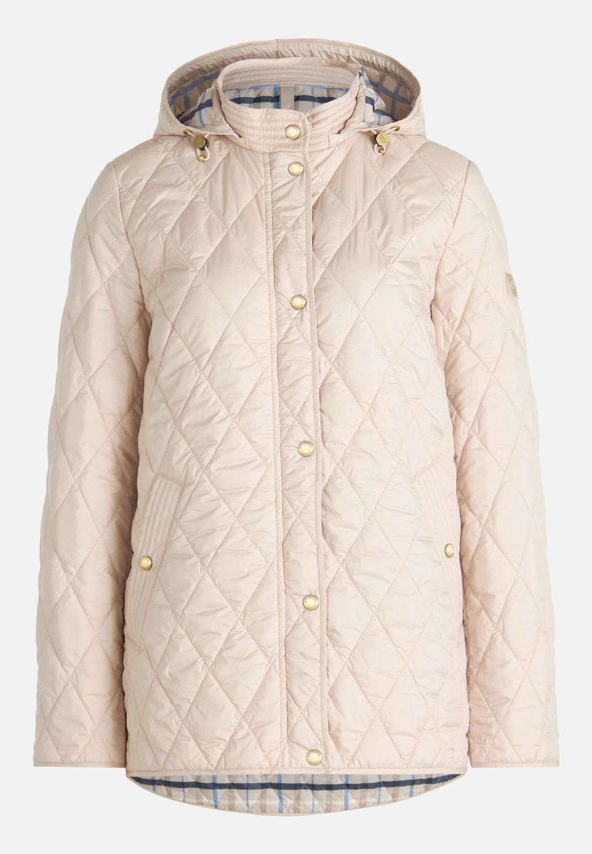 Leichte gesteppte Outdoorjacke mit Rautenmuster