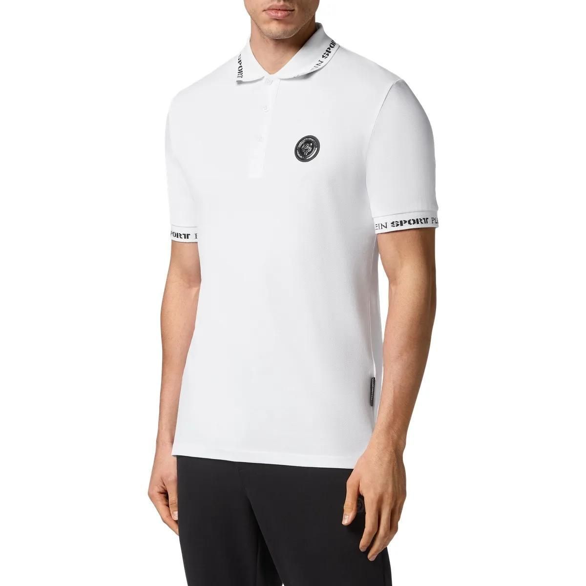 Plein Sport - Poloshirt Tiger - Größe M - weiß