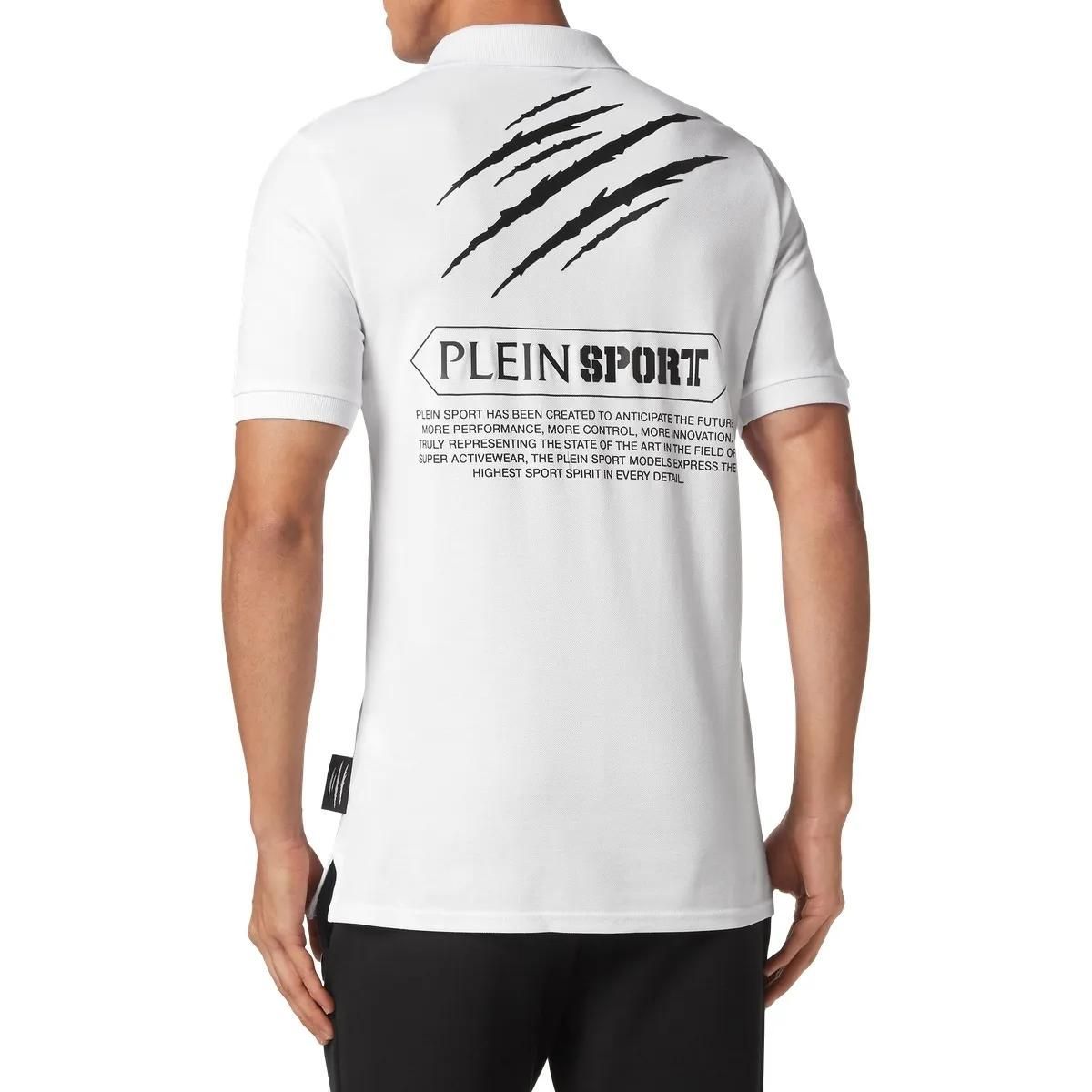 Plein Sport - Poloshirt Scratch - Größe 3XL - weiß