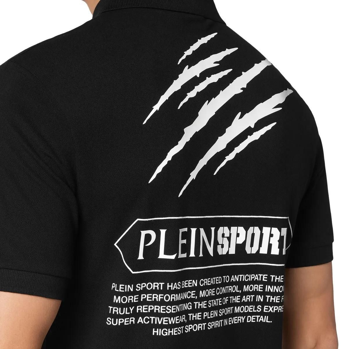 Plein Sport - Poloshirt Scratch - Größe 3XL - schwarz