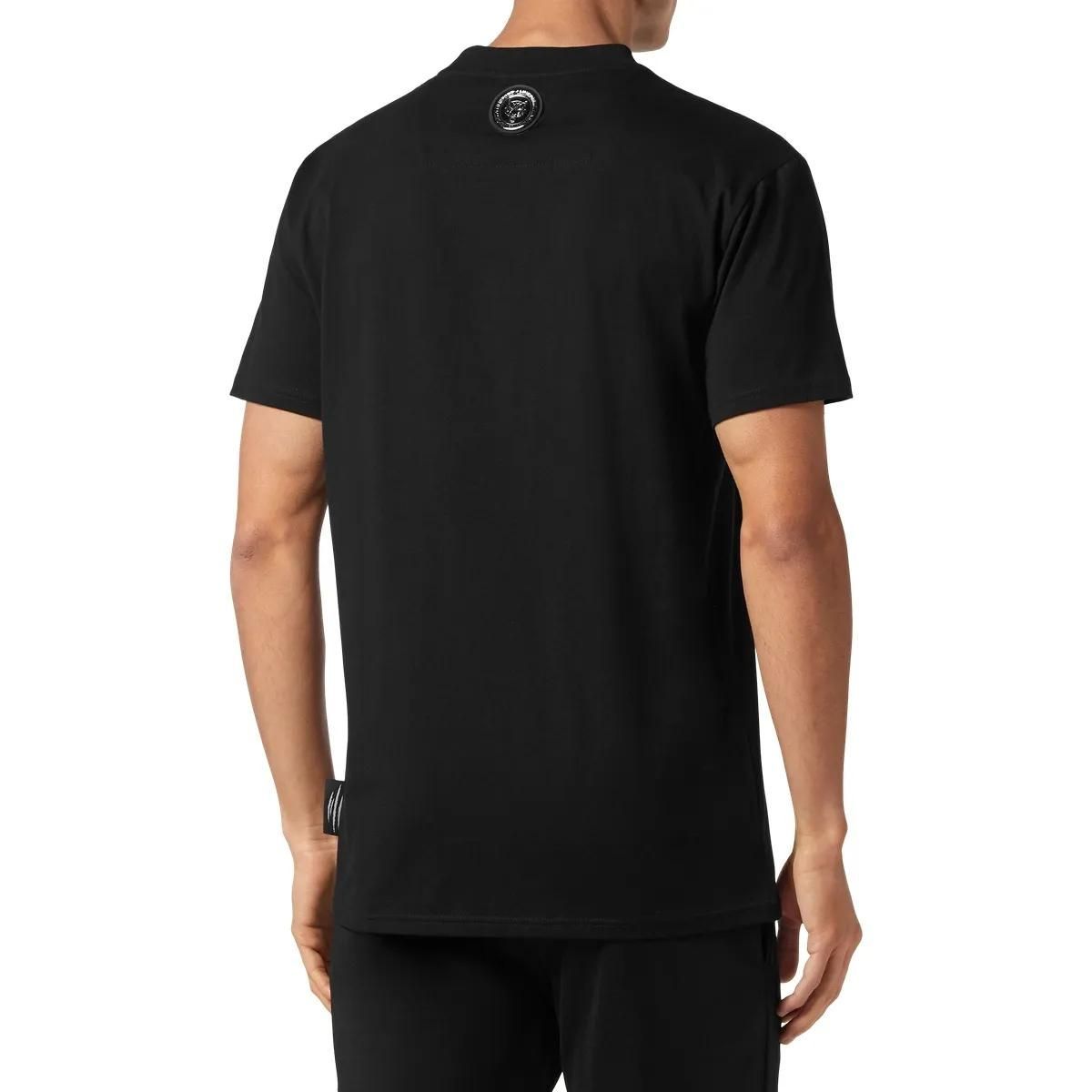 Plein Sport - T-Shirt Rundhalsausschnitt Ss Global Express Editi - Größe L - schwarz