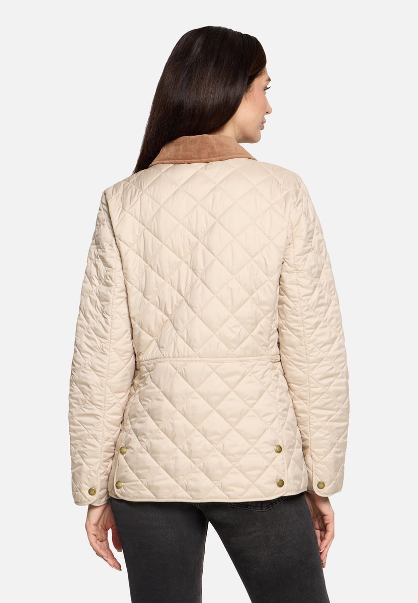 Gesteppte Jacke mit Cordkragen